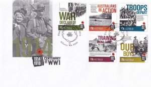 Century of The Great War FDC WW1 1914 1918 Albany WA First Day Cover