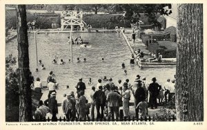 Public Pool, Warm Springs Foundation, Georgia ca 1920s Vintage Postcard