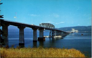 USA Hood Canal Floating Bridge Washington Chrome Postcard 09.98