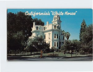 Postcard California's White House, Governor's Mansion, Sacramento, California