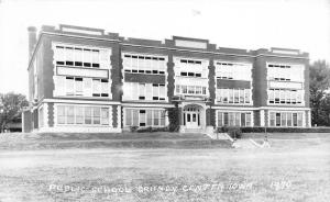 Grundy Center Iowa~Public School Building~RPPC-Postcard Mailed 1956