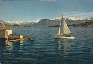 Switzerland Luzern Vierwaldstaettersee und die Alpen 1952