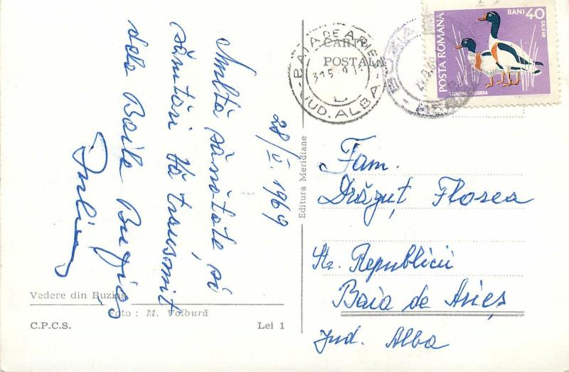 Romania Buzias postcard
