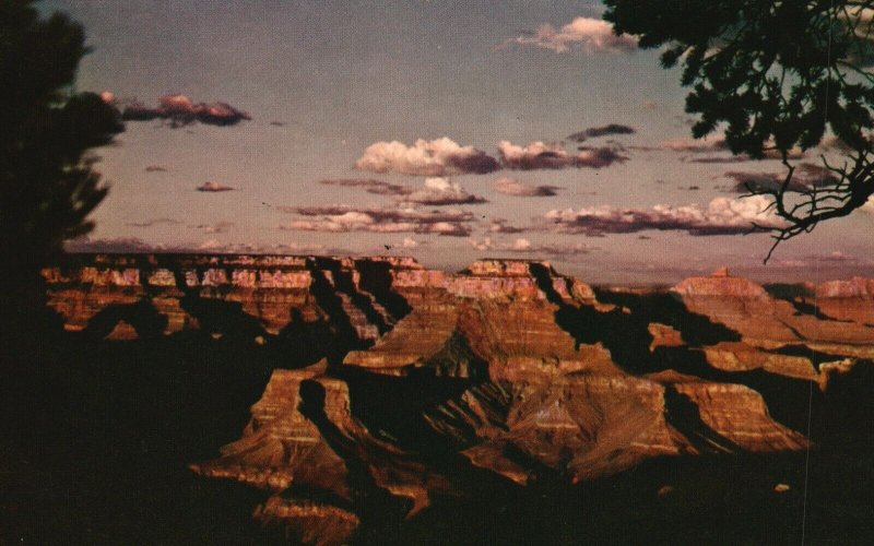 Vintage Postcard Sunset on the Grand Canyon of Northern Arizona Williams