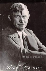 Will Rogers Movie Star Actor Actress Film Star Glue on back dried glue on back