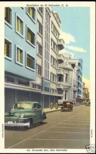 el salvador, SAN SALVADOR, 4a Avenida Sur, Car (1940s)