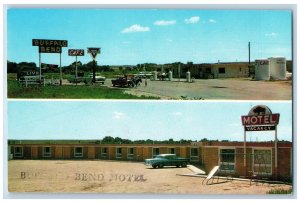 Potter Nebraska NE Postcard Buffalo Bend Motel Cafe Dual View c1950's Vintage