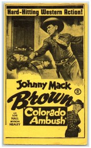 Johnny Mack Brown Colorado Ambush Hard Hitting Western Advertising Postcard