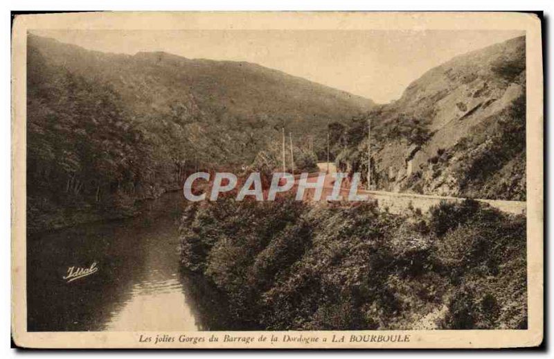 Old Postcard The Pretty Gorges Du Barrage De La Bourboule