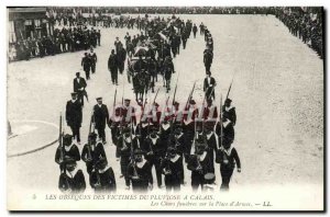 Old Postcard Boat War funerals of victims of Pluviose in Calais The funeral c...