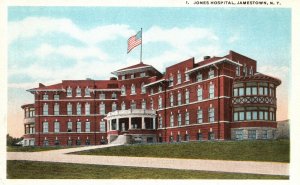Vintage Postcard 1920's Jones Hospital Jamestown New York M.E. Hamm Pub.