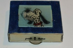 Matchviews USA Kingsbridge Cerini  No. 5995 3D Dog with Black Spots Matchbox