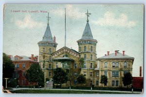 Lowell Massachusetts MA Postcard Lowell Jail Building Exterior View 1910 Vintage