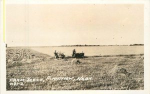 Nebraska Plainview Farm Scene agriculture #081-2 RPPC Photo Postcard 22-9206