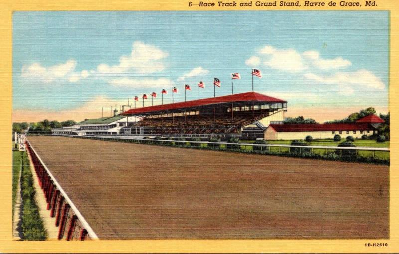 Maryland Havre de Grace Race Track and Grand Stand Curteich