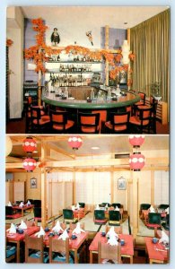NEW YORK, NY ~ Interior KABUKI JAPANESE RESTAURANT Bar c1960s  Postcard
