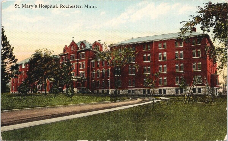 St. Mary's Hospital Rochester MN Minnesota c1914 Postcard F53