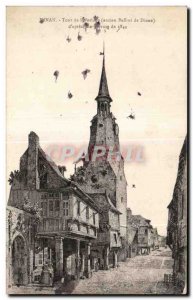 Postcard Old Dinan Old Clock Tower belfry of Diana