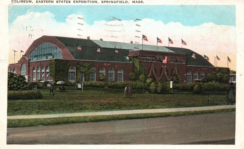Vintage Postcard 1929 Coliseum Eastern Exposition Springfield Massachusetts MA