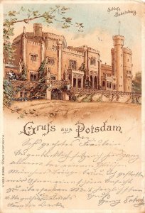 Germany Gruss aus Potsdam Schloss Babelsberg 1898 vintage postcard B963