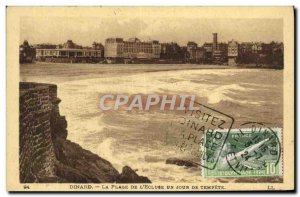 Old Postcard From The Beach Dinard & # 39Ecluse A Day Of Storm