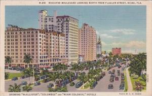 Florida Miami Biscayne Boulevard Looking North From Flagler Street 1930