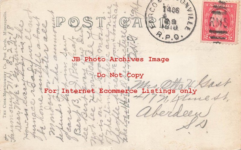 ND, Fairmont, North Dakota, RPPC, Main Street, Business Section, 1918 PM, Photo