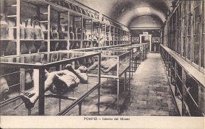 Pompeii Italy, Museum w Human Bodies Mummified by Volcano Ash, 1910's Macabre