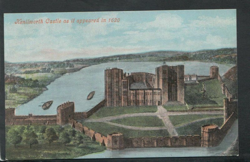 Warwickshire Postcard - Kenilworth Castle As It Appeared in 1620 - RS16833 