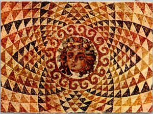 Greece Corinth Mosaic From A Roman Villa