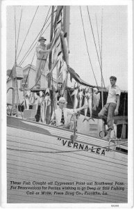 Cypremort Point Fishing Frere Drug Co Franklin, Louisiana Rare Vintage Postcard