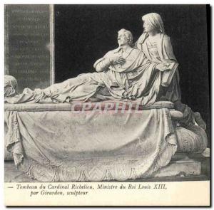 Old Postcard Church Paris Sorbonne Cardinal Richelieu Minister Tomb of King L...