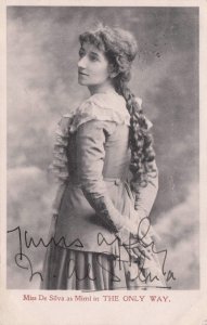 Miss Nell De Silva Of Martin Harvey Actress Hand Signed Photo Postcard