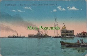 Egypt Postcard - Port Said, The Port and Office of The Suez Canal Co RS31730