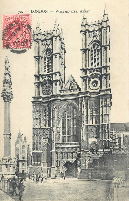 England London Westminster Abbey picture Post card