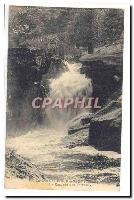 Bourganeuf (vicinity) Old Postcard The cascade of Jarreaux