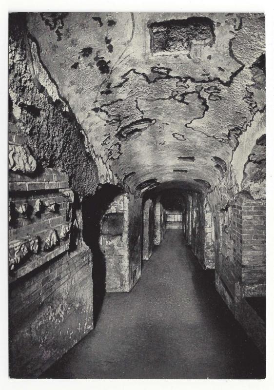 Italy Rome Catacomb di S. Domitilla Gallery Flaviens Vtg 4X6 Postcard