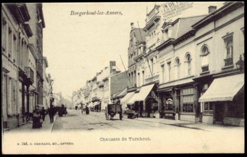 belgium, BORGERHOUT-lez-ANVERS, Chaussée Turnhout (1920)