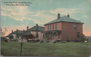 Postcard Post Non Com Staff Quarters Columbus Barracks OH