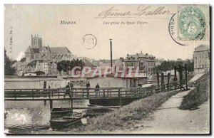 Old Postcard Meaux dock View Thiers