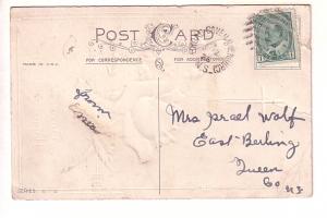 Embossed, White Rose, Happy Easter, Used 1925, Split Ring Cancel, Nova Scotia