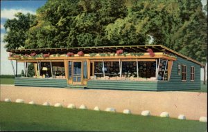 Vintage Postcard ANTIGO WISCONSIN WI Margaret Studios GIFT SHOP WOODWORKING