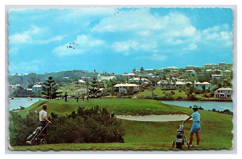 Riddel's Bay Golf Club Warwick Parish Berumuda UNP Chrome Postcard S12