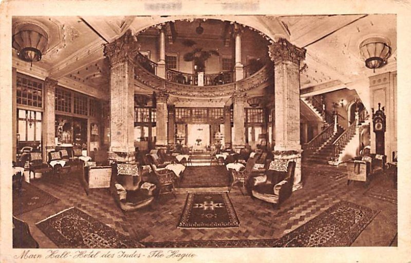 Main Hall, Hotel des Indes, The Hauge Belgium 1925 Missing Stamp 