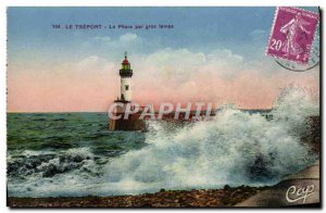 Old Postcard Le Treport Le Phare For Big Time