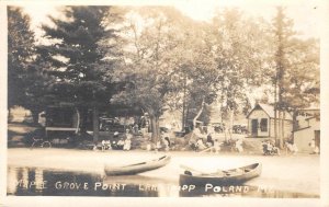 RPPC Maple Grove Point LAKE TRIPP Poland, Maine c1910s Vintage Photo Postcard