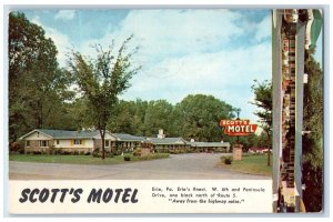 c1960s Erie Finest Scott Motel Exterior Roadside  Erie Pennsylvania PA Postcard