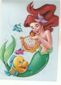 The Art of Disney. Ariel and Flounder 2005 USPS stamped PC. Size 15 x 1