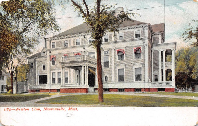 Newton Club Newtonville Massachusetts 1905c postcard