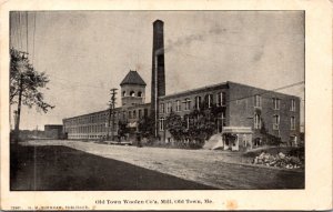 Postcard Old Town Woolen Co's Mill in Old Town, Maine